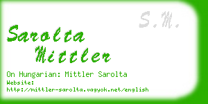 sarolta mittler business card